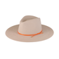 Sand Felt Fedora with Orange Cord