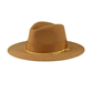 Camel Felt Fedora with Tonal Ribbon and Cord