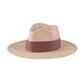 Natural Straw Fedora with Tonal Ribbon