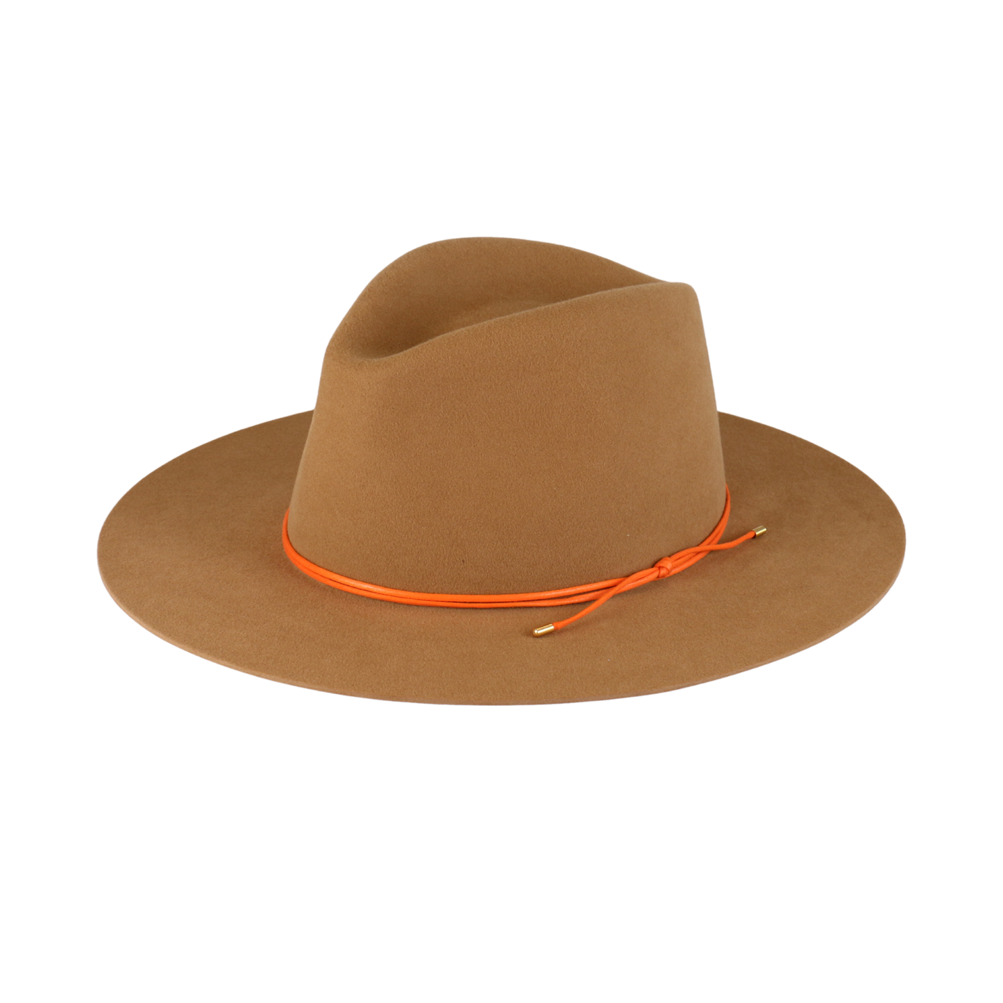 Camel Felt Fedora with Orange Cord