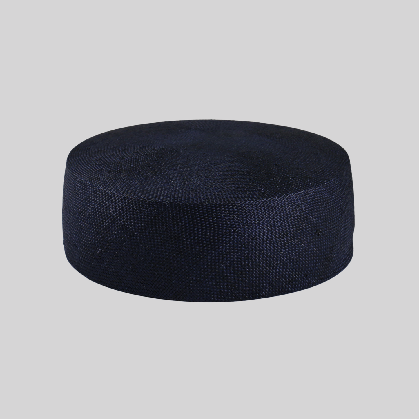 Midnight Blue Straw Pillbox Hat