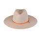 Sand Felt Fedora with Orange Cord