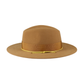 Camel Felt Fedora with Tonal Ribbon and Cord