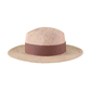 Natural Straw Fedora with Tonal Ribbon