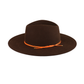 Brown Felt Fedora with Orange Cord