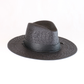 Black Woven Straw Fedora