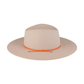 Sand Felt Fedora with Orange Cord