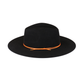 Black Felt Fedora with Orange Cord