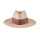 Natural Straw Fedora with Tonal Ribbon