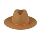 Camel Felt Fedora with Orange Cord
